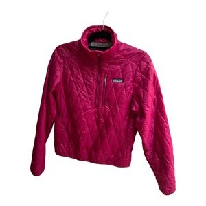COPY - Patagonia pink nano puff pullover quarter zip jacket. Women’s size small.